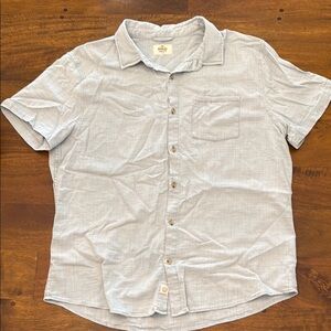 Men’s Marine Layer Casual Button Down Shirt - blue grey, size L